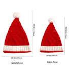 Bonnet de Père Noël en tricot à pompon