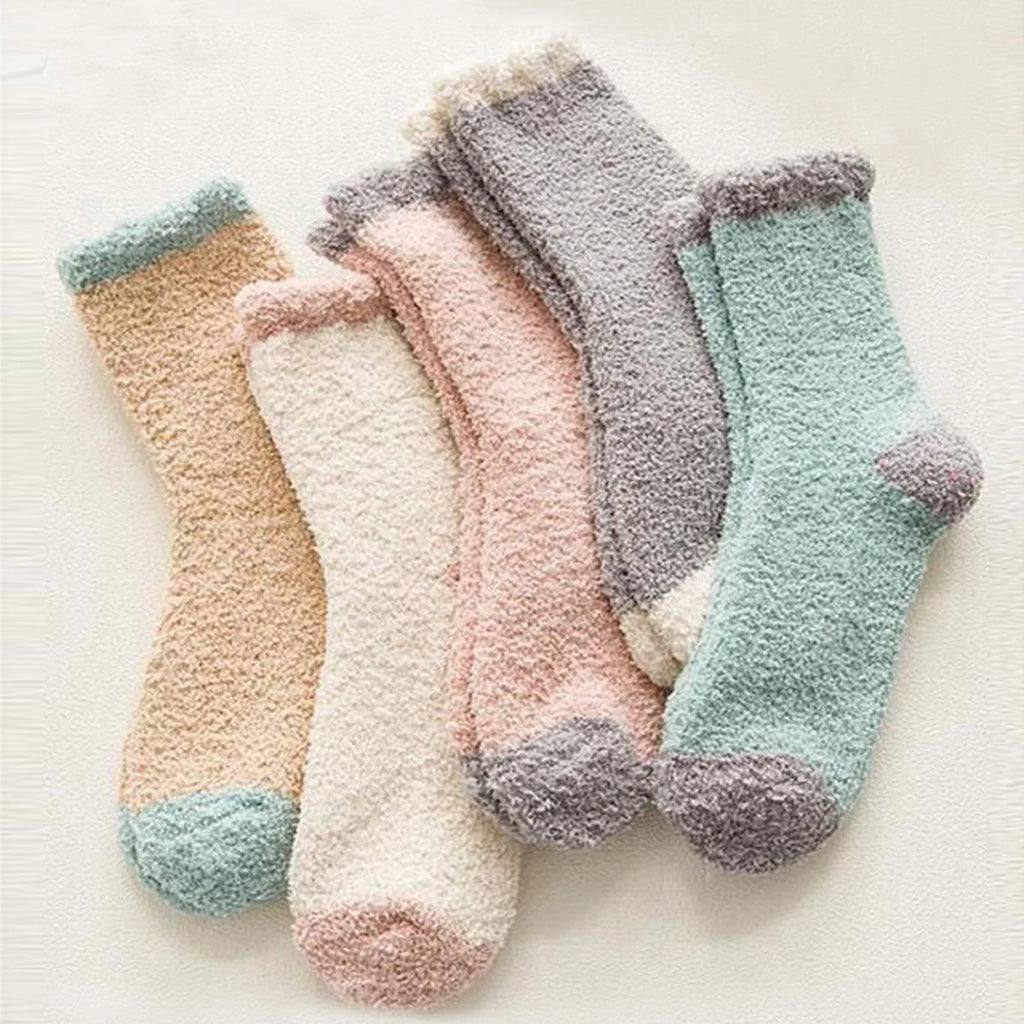 Chaussettes velours corail