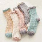 Chaussettes velours corail