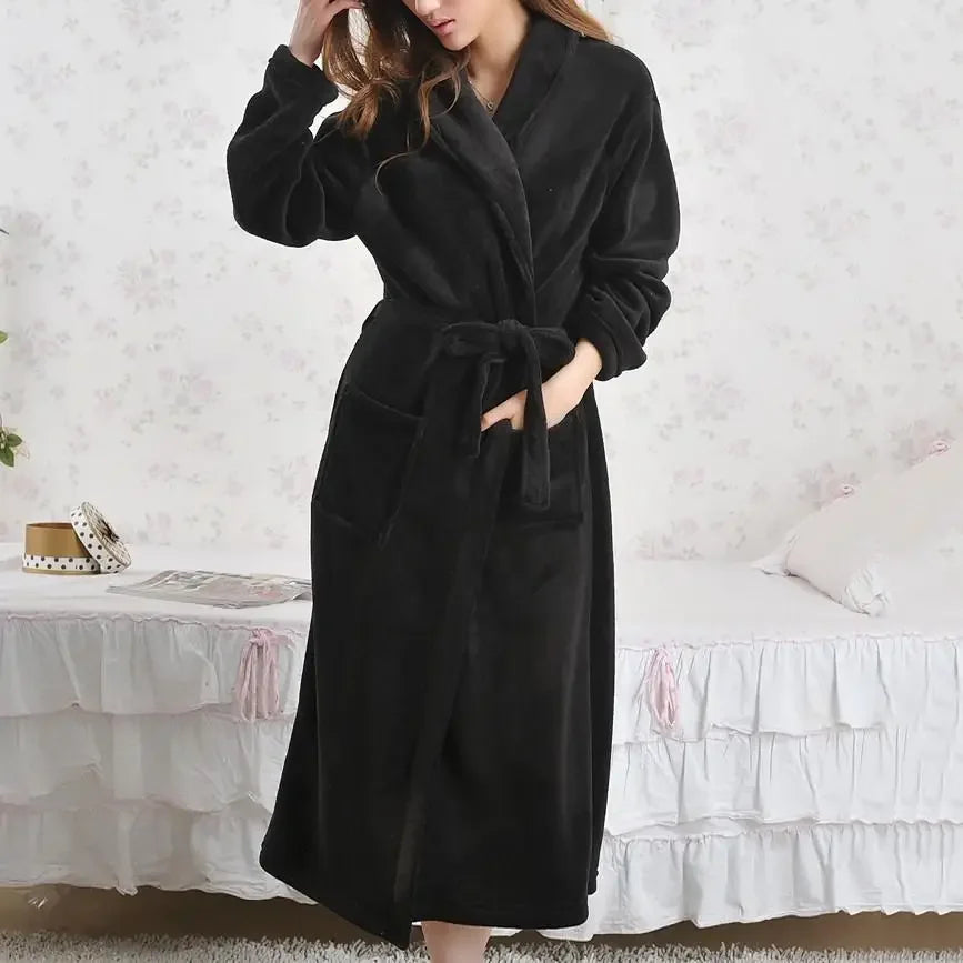 Peignoir long en flanelle – Doux et chaud