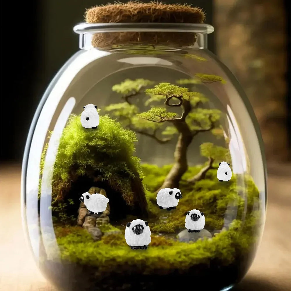 Lot de 20 mini moutons pour crèche