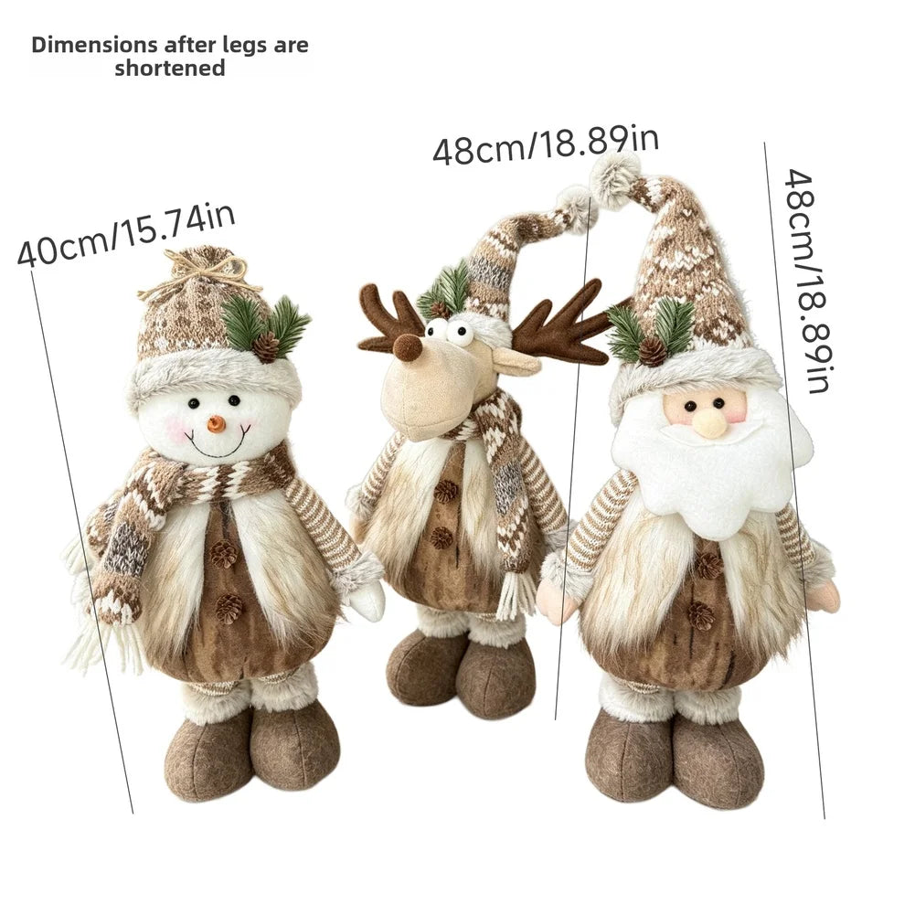 Peluche de Noël à jambes extensibles (18 à 60 cm)