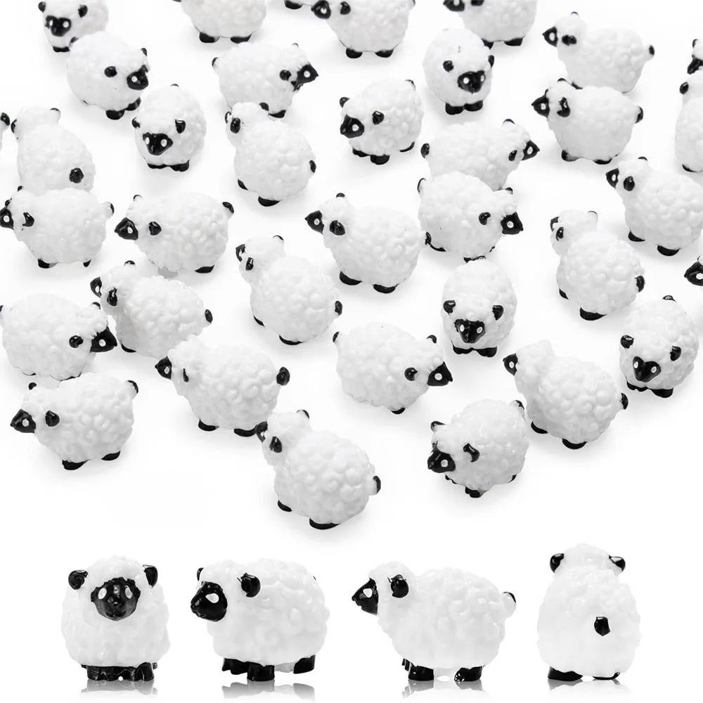 Lot de 20 mini moutons pour crèche