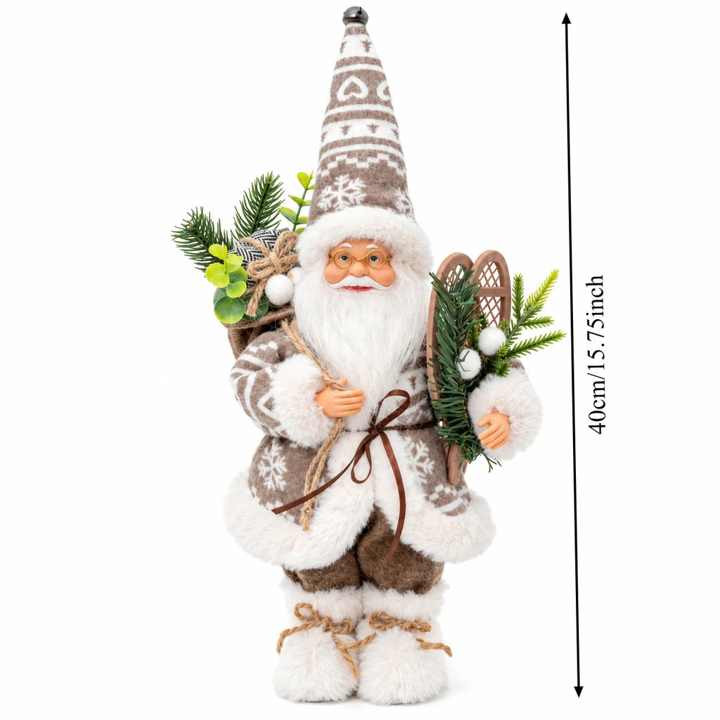 Poupée Père Noël debout en peluche