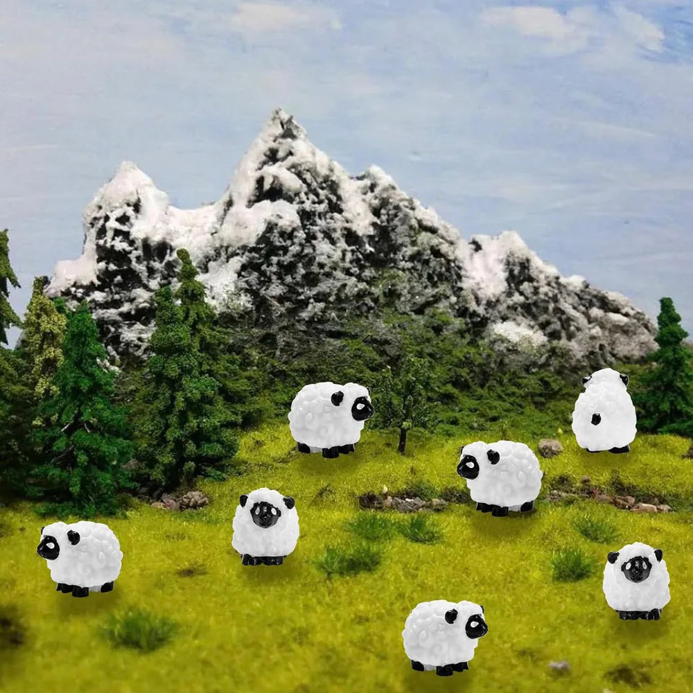 Lot de 20 mini moutons pour crèche