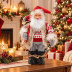 Poupée Père Noël debout en peluche