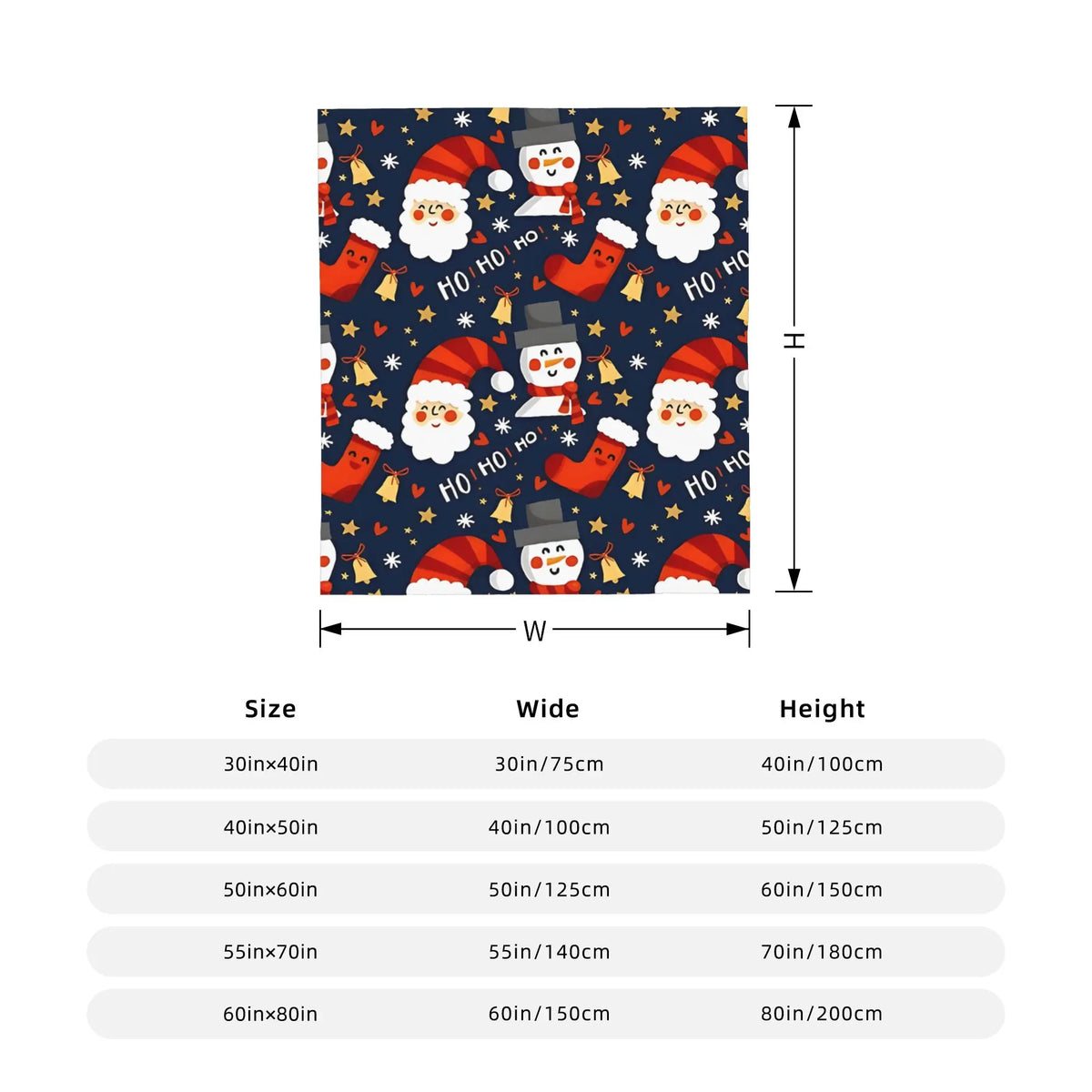 Plaid de Noël « Ho Ho Ho » ultra doux