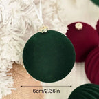 Boules de Noël en velours – lot de 12 (6 cm)