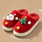 Chaussons de Noël en peluche – Semelle souple