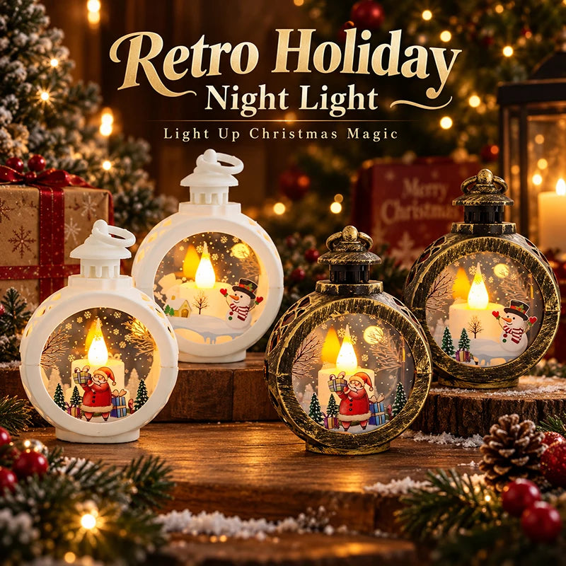 Veilleuse de Noël lumineuse – Scène enneigée