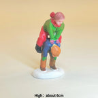 Personnages d'hiver miniatures (patineurs, skieurs…)