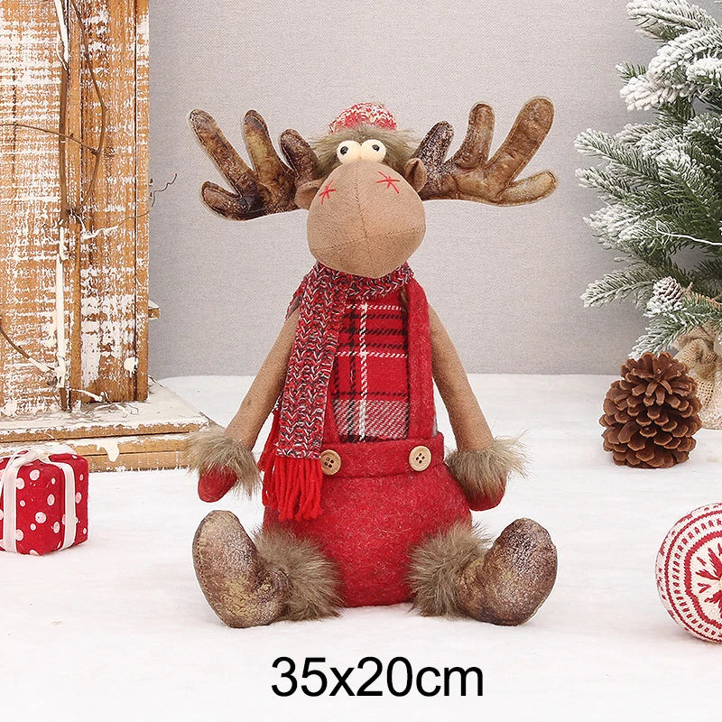 Grande peluche Renne de Noël