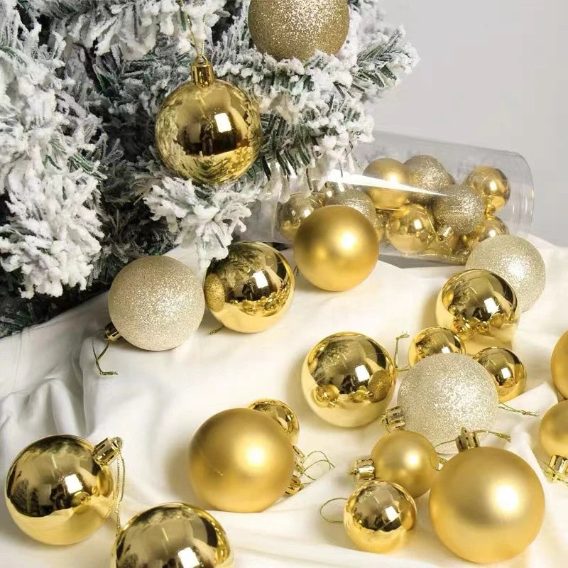 Boules de Noël brillantes – lot de 24 ou 36 (3 cm)