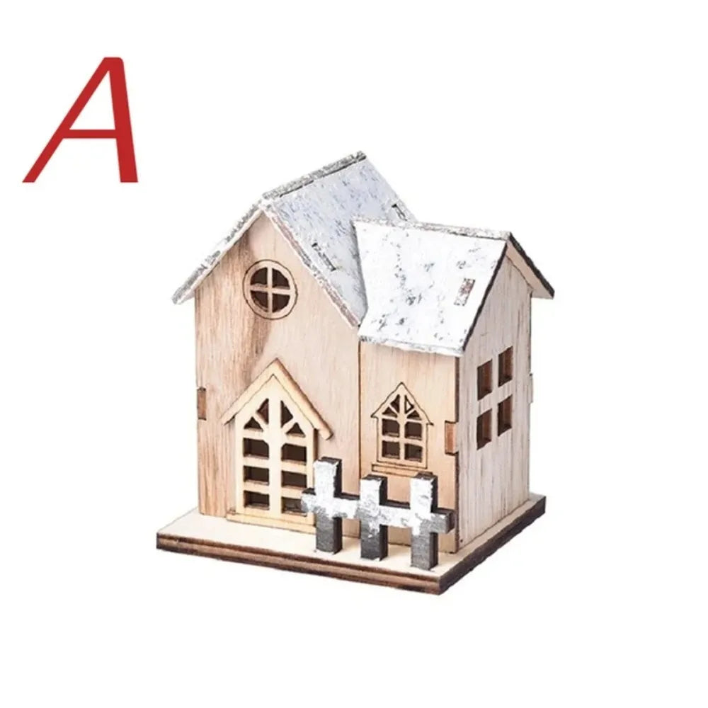 Maisonnette en bois lumineuse LED