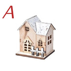 Maisonnette en bois lumineuse LED