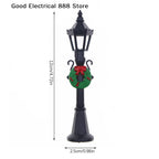 Lot de 4 lampadaires miniatures de Noël