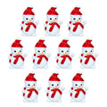 Lot de 10 mini bonhommes de neige