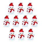 Lot de 10 mini bonhommes de neige