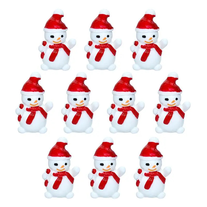 Lot de 10 mini bonhommes de neige