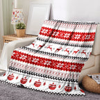 Plaid de Noël Rennes & Flocons – Polaire flanelle
