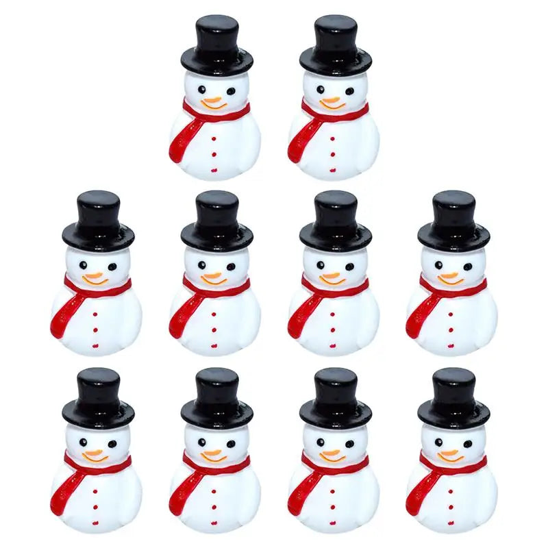 Lot de 10 mini bonhommes de neige