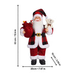 Père Noël en peluche 30 cm avec sa hotte