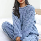 Pyjama velours corail – Bleu
