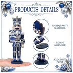 Lot de 4 casse-noisettes bleu et blanc style porcelaine