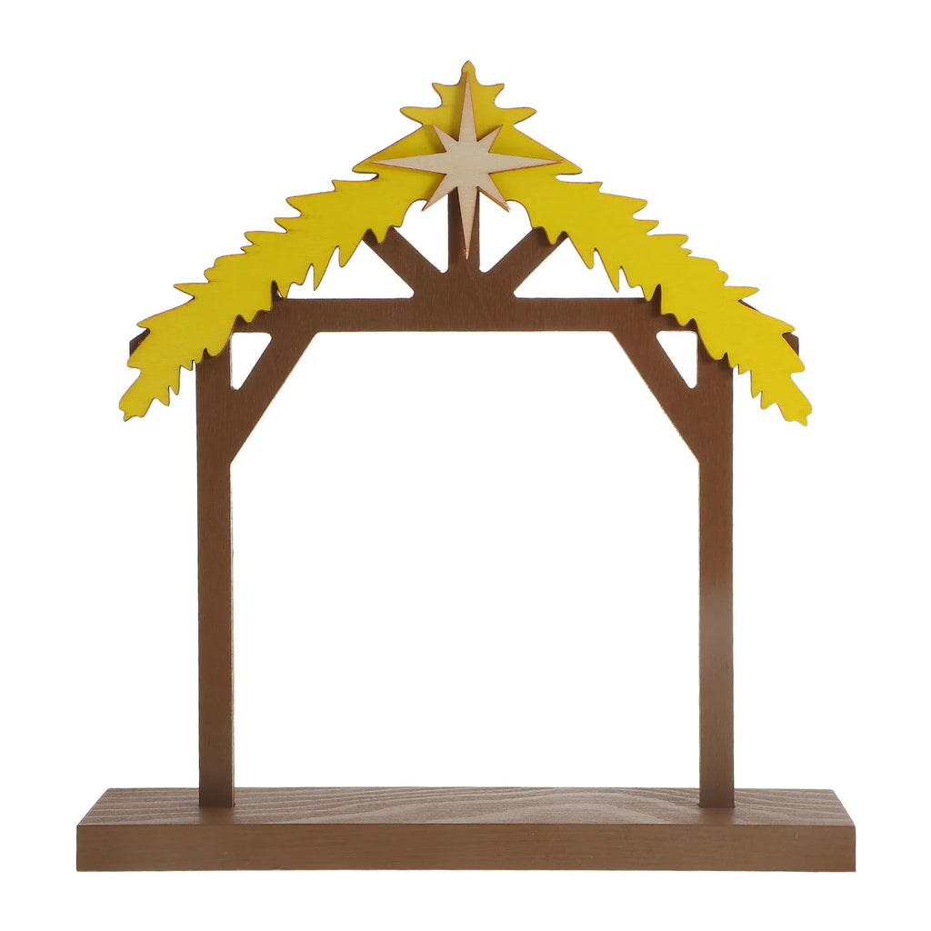 Étable de crèche en bois