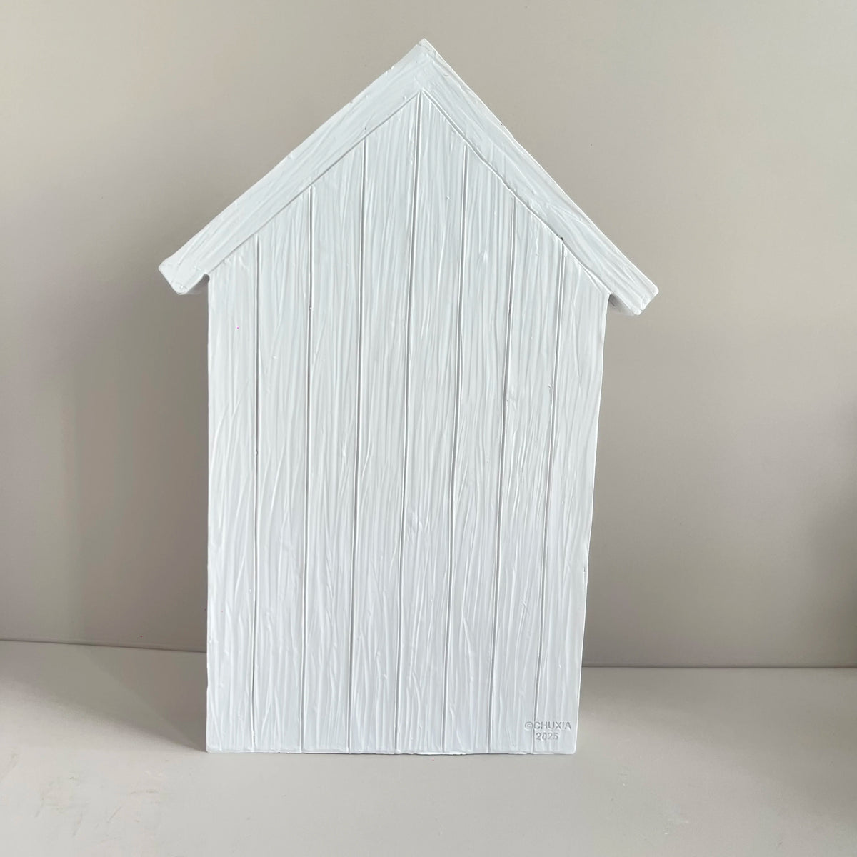 Grande crèche de Noël blanche – 7 santons en résine