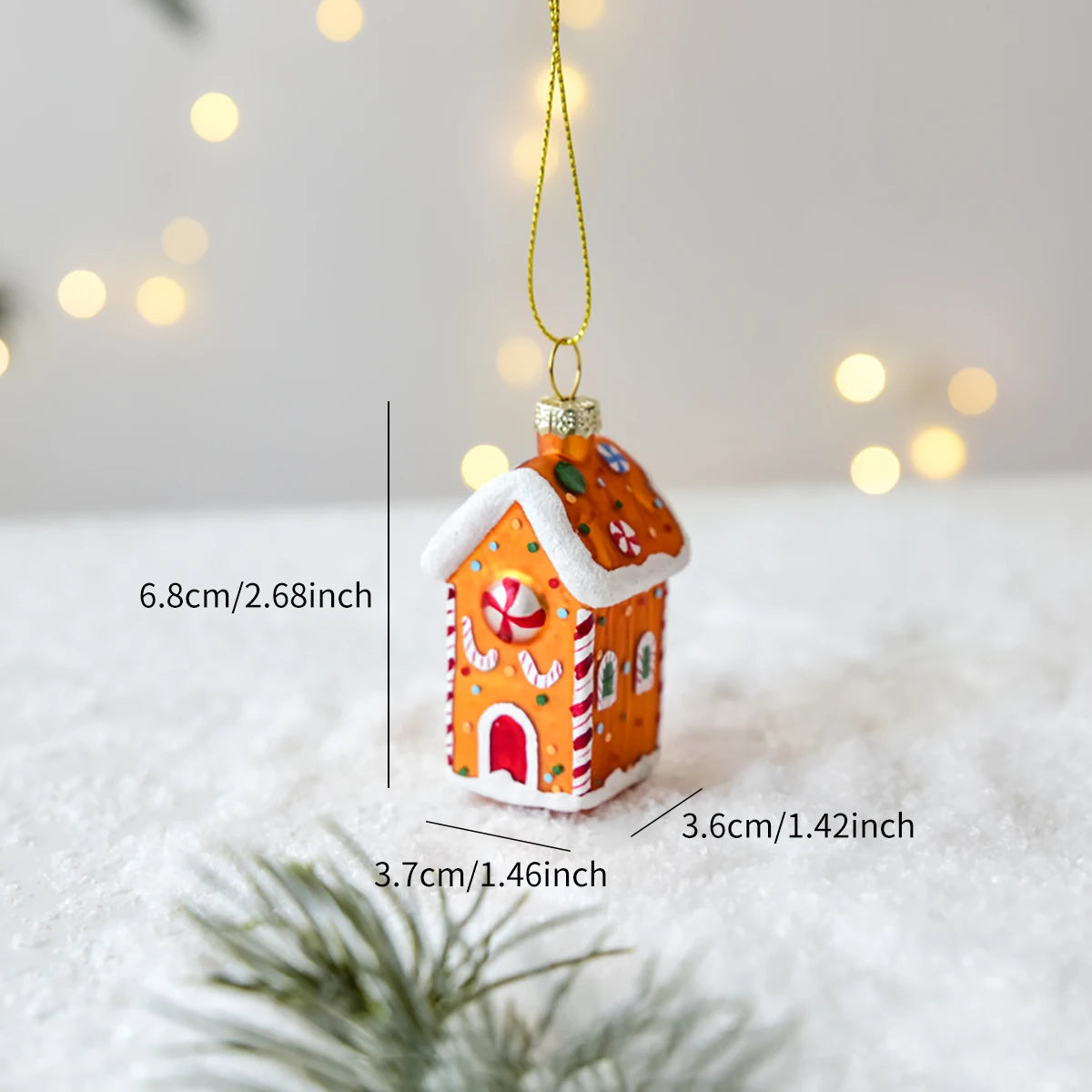 Suspension de Noël en verre peint (Père Noël, bonhomme de neige…)