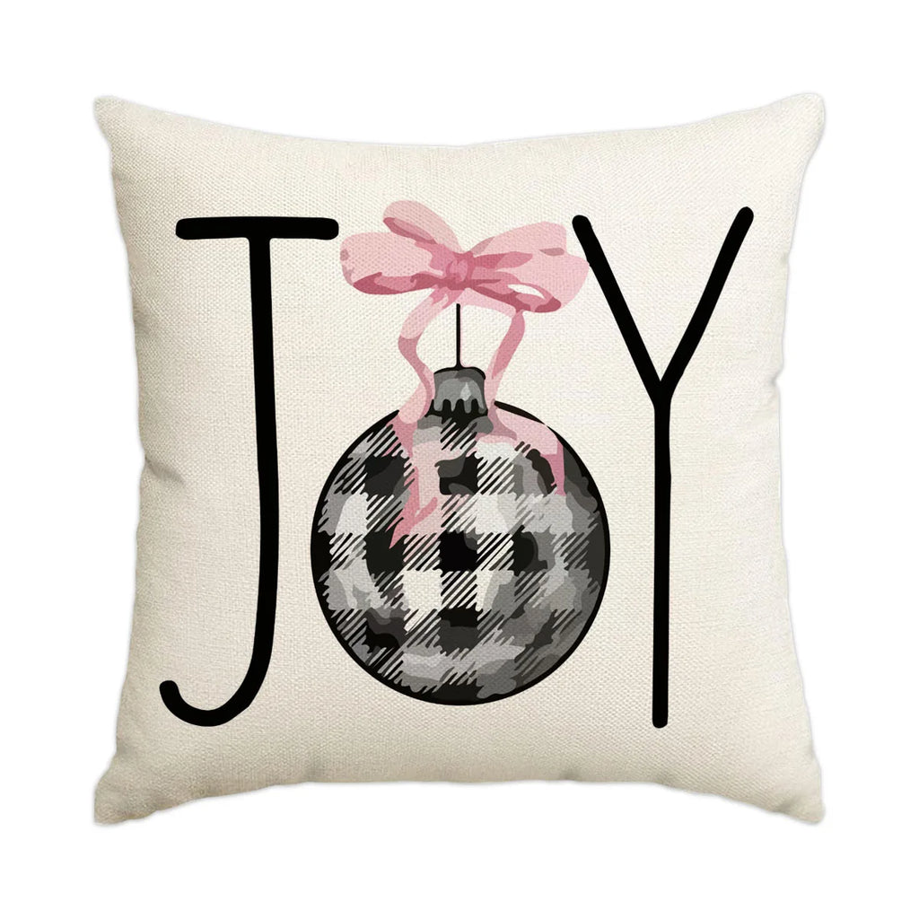Housse de coussin de Noël rose – 45 x 45 cm