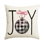 Housse de coussin de Noël rose – 45 x 45 cm