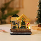 Serre de Noël musicale et lumineuse avec sapin tournant