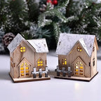 Maisonnette en bois lumineuse LED