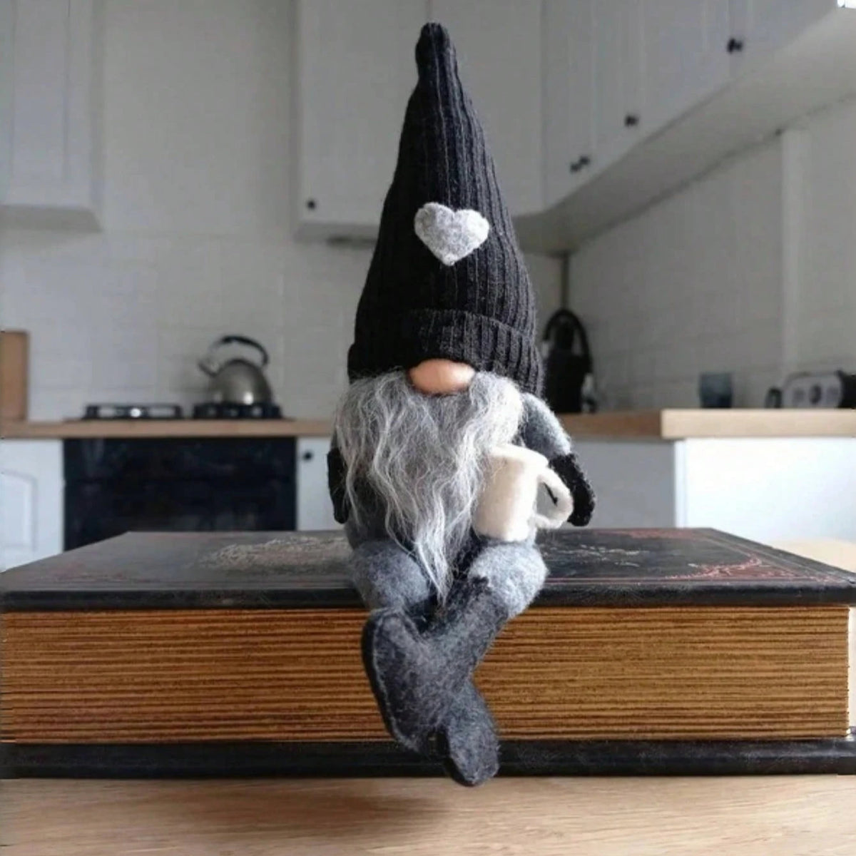 Gnome de Noël tricoté en peluche