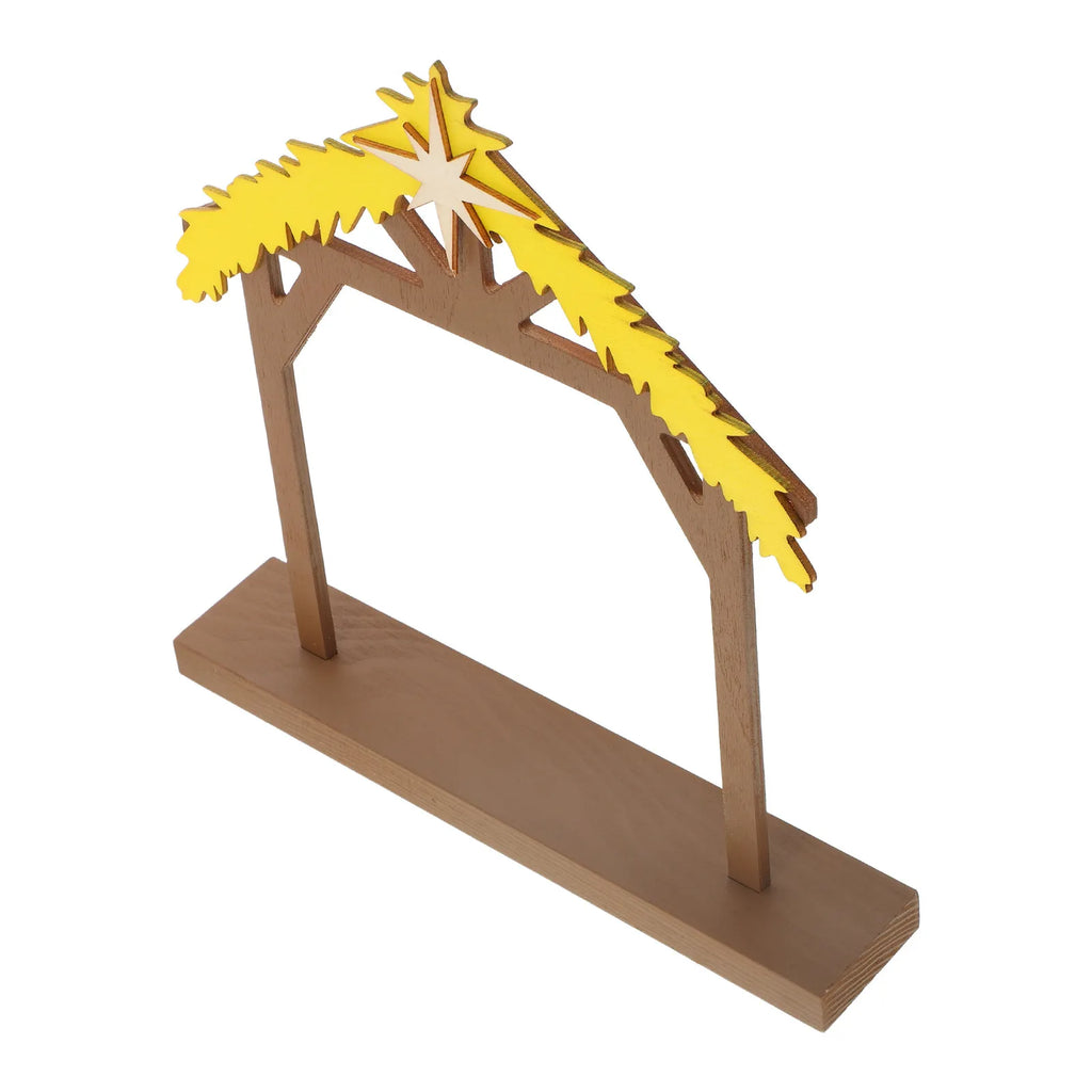 Étable de crèche en bois