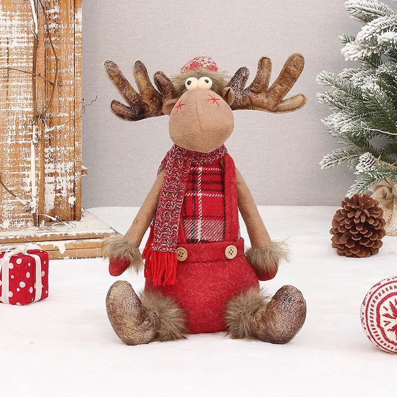 Grande peluche Renne de Noël