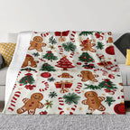 Plaid de Noël Pain d'Épices – Flanelle ultra douce