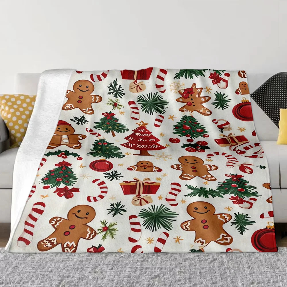 Plaid de Noël Pain d'Épices – Flanelle ultra douce