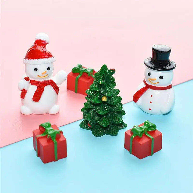 Lot de 10 mini bonhommes de neige