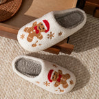 Chaussons de Noël Pain d'Épices brodés