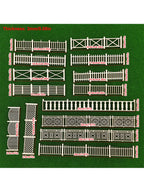 Clôtures miniatures pour village et crèche (lot de 4)