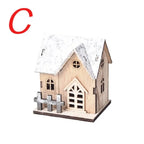 Maisonnette en bois lumineuse LED