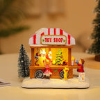 Boutique de village de Noël lumineuse (popcorn, confiserie…)
