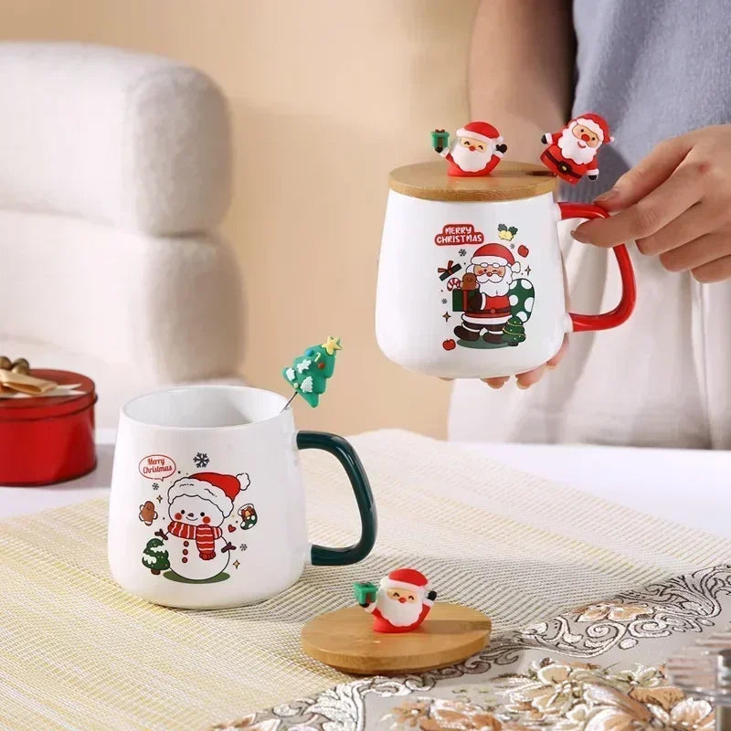 Coffret Tasse de Noël avec couvercle et cuillère