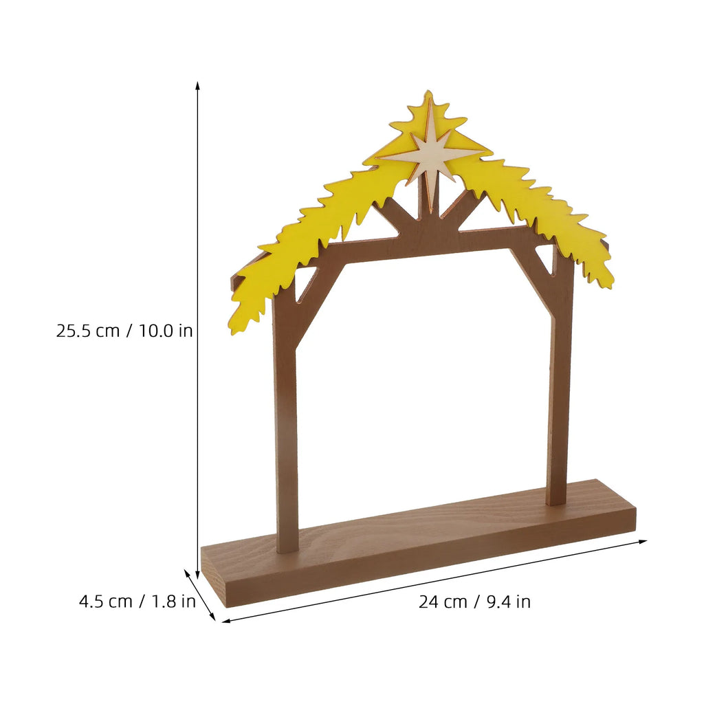 Étable de crèche en bois