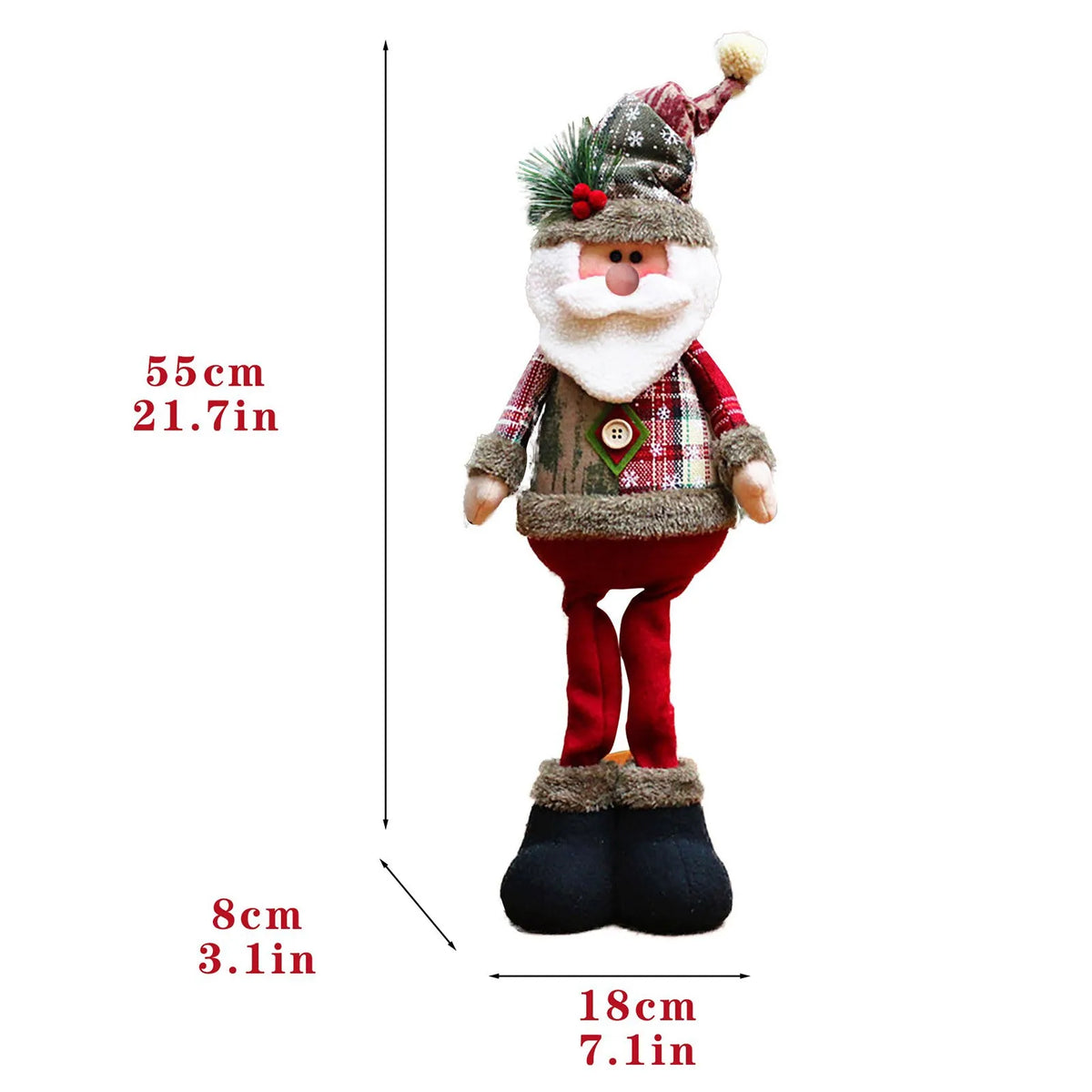 Poupées de Noël Renne, Père Noël & Bonhomme de neige