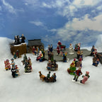 Personnage miniature de village de Noël (à l'unité)