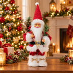Poupée Père Noël debout en peluche